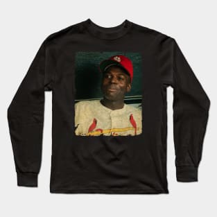 Lou Brock in St. Louis Cardinals Long Sleeve T-Shirt